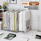 Acrylic A4 Storage Filing Box for Documents Plastic Paper File Organizer Vertical Magazine Rack Desk Folder Desktop Supplies
