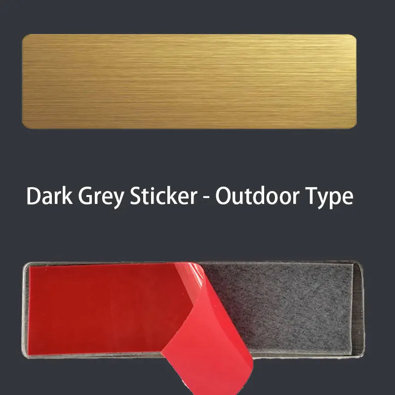 Custom Metal Your Name Plate Address Outdoor Identity Badge Engraved Brushed Stainless Steel Sticker Customized UV Mailbox Tag