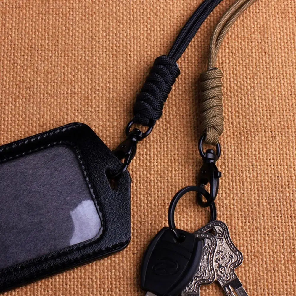 Emergency Survival Backpack High Strength Paracord Keychain Parachute Cord Lanyard Rotatable Buckle Key Ring