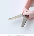 Creative Mini Portable Folding Scissors Morandi Simple Paper-Cutting Art Tool Stationary Scissors Office School Supplies.