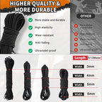 3/4/5/6mm Elastic Rope Rubber Belt Bungee Cords Strong Rubber Band Sewing Garment Craft for DIY Sewing Accessorie