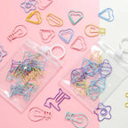 10Pcs Creative Metal Paperclips a Pack Student Candy Color Bookmark Clip Student Stationery School Office Supplies