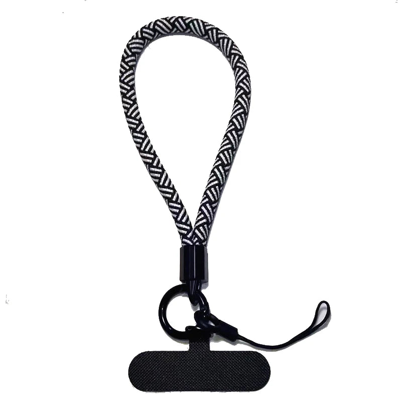 Phone Lanyard Wrist Strap Woven Phone Lanyard Creative Keychain Hanging Rope Anti-lost Security Wristband Universal Short Rope