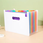 Portable 13/25 Pockets Expanding File Box A4 Expanding Capacity Accordion File Folder Document Organizer Office
