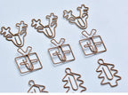 20pcs Retro Metal Clips Mini Christmas Tree Paper Clip Bookmark Book Binding Notebook Decor Stationery School Binding Supplies