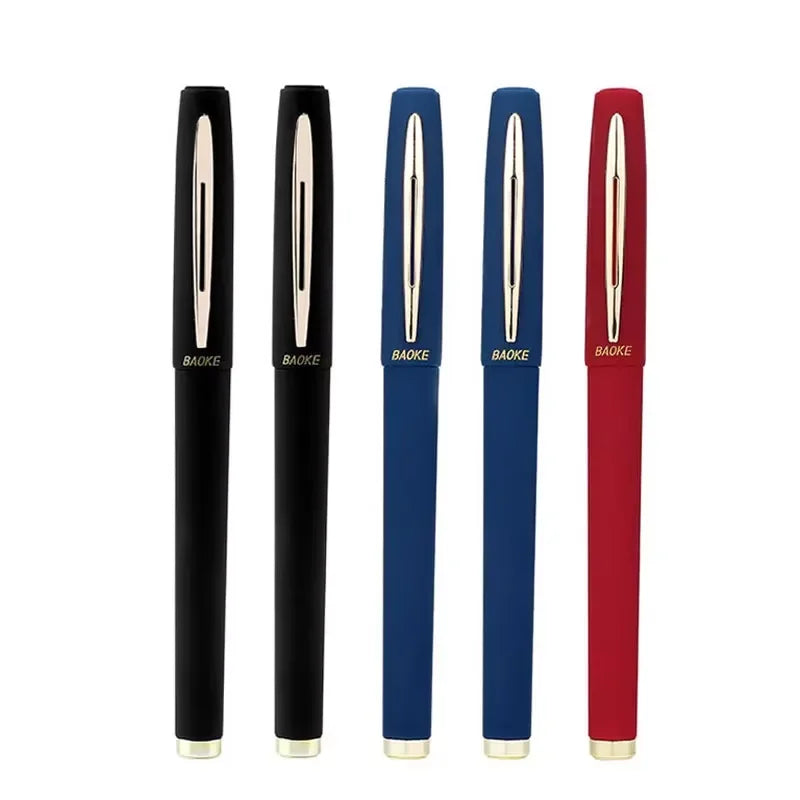 Baoke 0.5/0.7/1.0mm Large Capacity Signature Set Antibacterial Pen Black Carbon Office Neutral Roller Ball Pen Business Refill