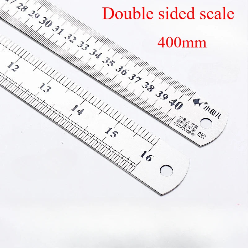 Stainless Steel Metal Straight Ruler Precision Double Sided Precision Measuring Tool Scale Metric Ruler Accessories 15-40cm