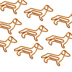 1 Pack Golden Dachshund Paper Clips Cartoon Creative Animal Special-shaped Bookmark Clip Paper Clamps