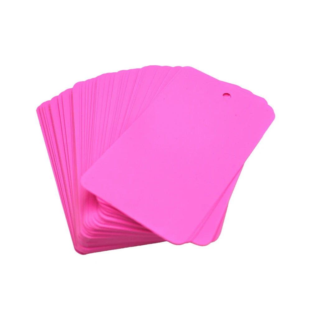 50pcs 4x6/5x9cm Rectangle Blank Plastic Tags Blank Merchandise Tag PVC Price Tags Waterproof Plastic Identification Price Tags