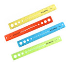 4Pcs Flexible Ruler Set High-Density Clear Plastic Bendable Measuring Tool for Drawing Straight Wavy Circular Lines Students