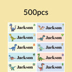 100-500Pcs Custom Animal Name Stickers, Waterproof Labels for Kids, Clothing, Gifts, School, Home, Office, Birthday, Family Use
