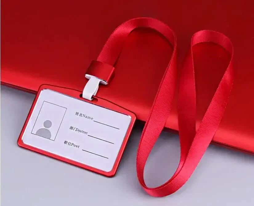 Aluminum Alloy Card Cover Case Women Men Work Name Bank ID Card Holders Business Badge Case Credit Card Badge Case Bag Pouch