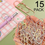 Anti Lost Paper Clip Metal Pen Holder Clips Portable Bookmarks Photo Memo Ticket Fixed Paperclips Office School Stationery