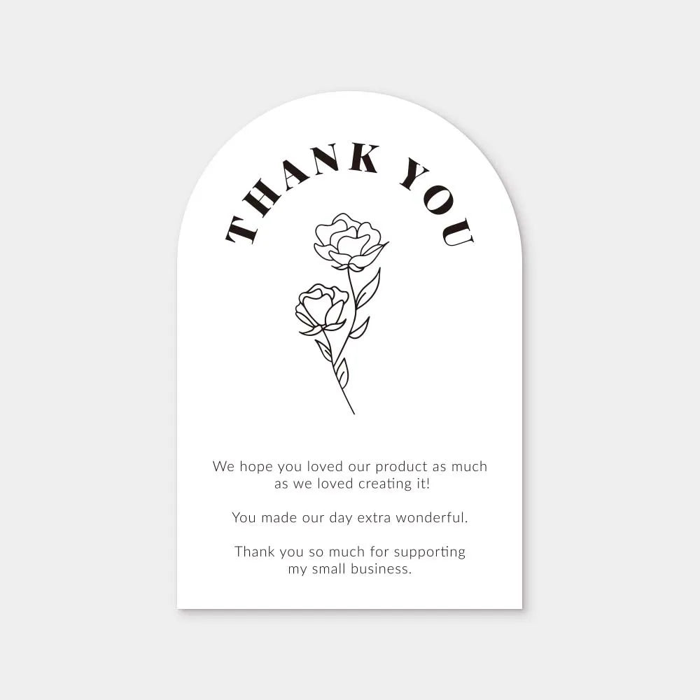 30pcs Thank You for Supporting My Small Business Card Thanks Greeting Card Appreciation Cardstock for Sellers Gift Merci Card