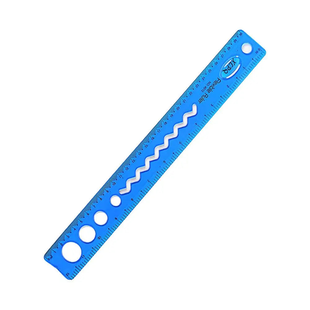 30CM Flexible Ruler Foldable PP Material Eco Friendly Safe for Students Math Drawing Crafts Measurement School Office Supplies