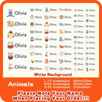 Custom Transparent Self-adhesive Baby Name Sticker Customised Kindergarten Tag in Hebrew Personalized Waterproof Stickers Label