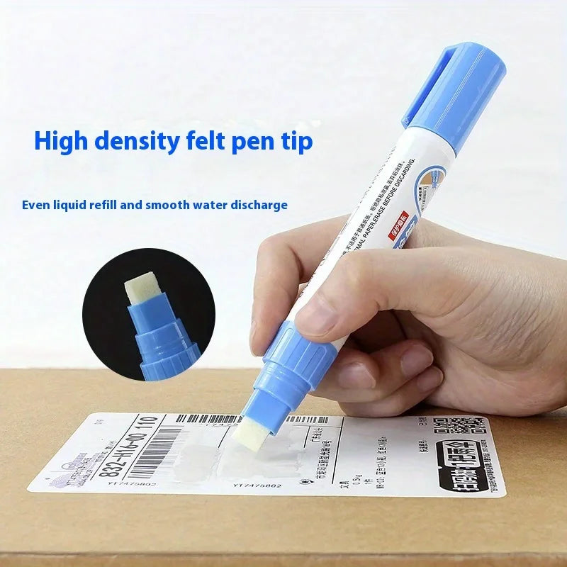 1/2/6 Pack Thermal Paper Correction Fluid Express Applicator Privacy Text Quick-Dry Cover-Up Liquid Correction Tool Traceless Eraser Pen for Use with Express Delivery Labels, Phone Bills, and Account Clearing Tool