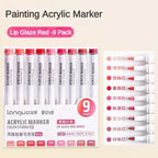 Languo 9/144 Colors Acrylic Paint Art Marker Pen DIY Painting Drawing Card Ceramic Stone Mug Glass Fabric Clothes Art Supplies