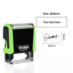 Customizable Self-Inking Rectangular Personalized Name Signature Laser Engraved Rubber Stamp