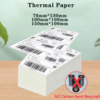 Thermal Paper for Printer Folded Thermal Shipping Label Shipping Barcode Sticker 100x100mm 4x4Inch/100x150mm 4X6Inch/76x130mm