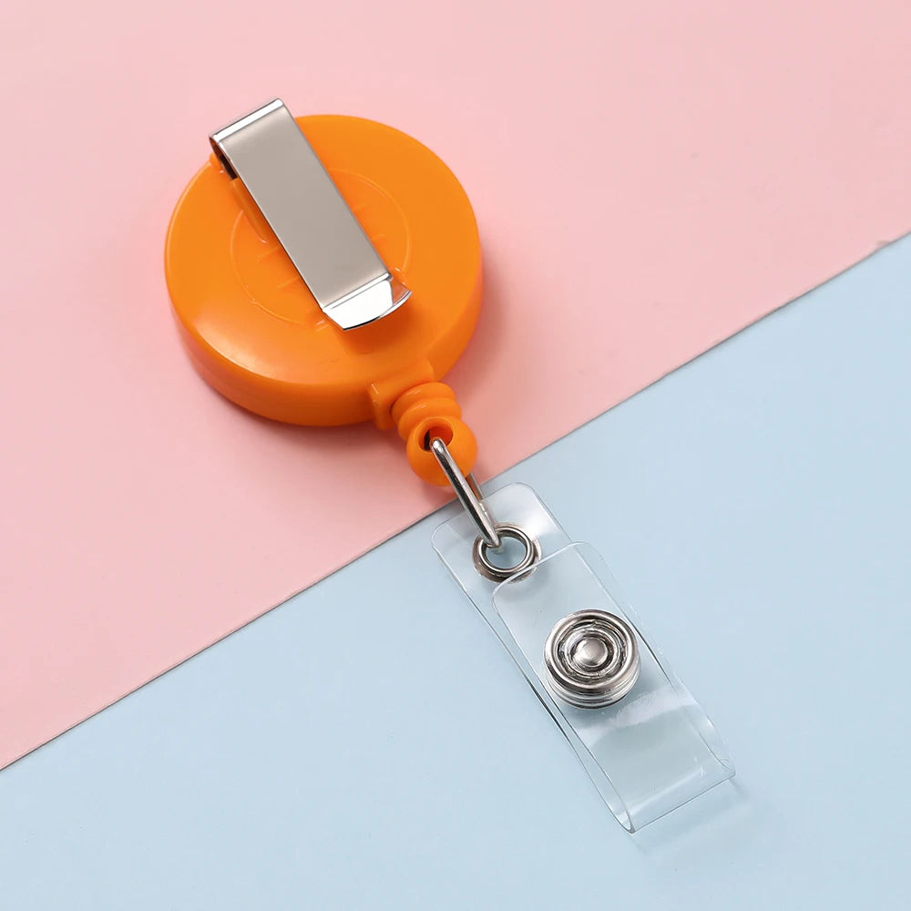 Retractable Steel Cord Pull Reel Keychains Spring Buckle Clasp Wire Rope Key Ring Recoil ID Card Holder Key Chain Multiple Tools