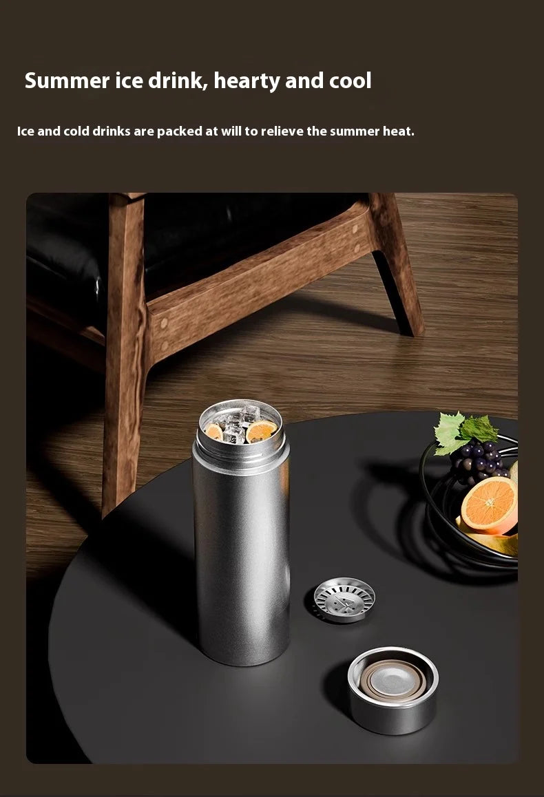 Gianxi Pure Titanium Insulated Cup Men'S And Women'S High-End Water Cup Portable Tea Cup Tea Water Separation Titanium Cup