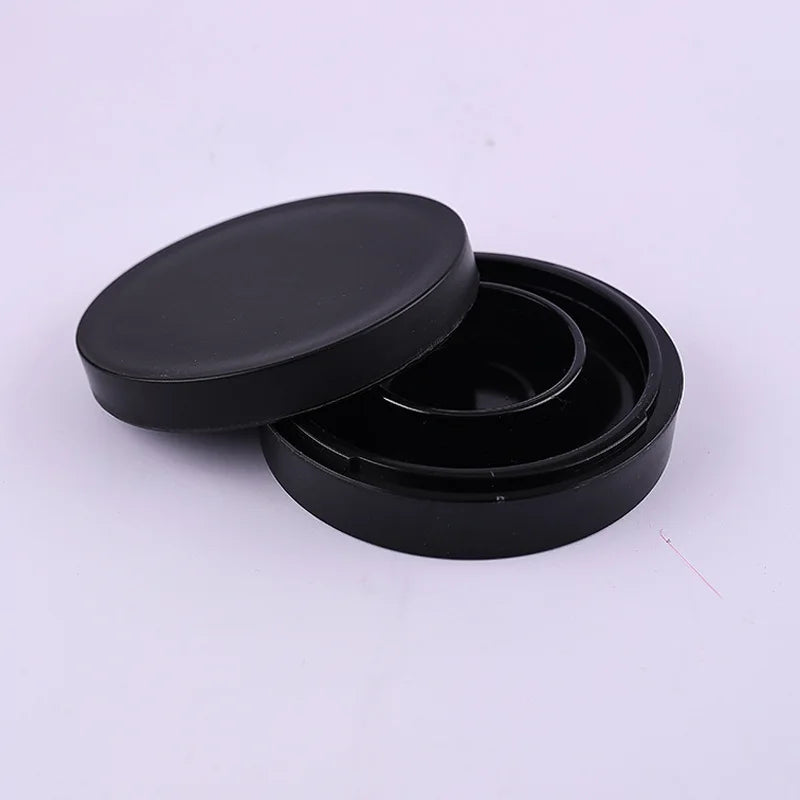 5-Inch Hot Pot Inkstone with Cover Double Circle Anti-drop and Anti-dry Ink Inkstone for Students' Calligraphy