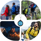 Muslim Qibla Compass Portable Outdoor Compasses For Hiking Direction Eid Pray Keychain Decor For Camping Mountaineering Hiking