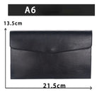 A6 A5 A4 Leather File Folder Data Package Document Bag Fashion Briefcase Data Contract Bill File Bag School Office Supplies