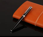Luxury Metal Silver Black Signature Ballpoint Pens for Business Writing Office Supplies Stationery Customized Logo Name Gift