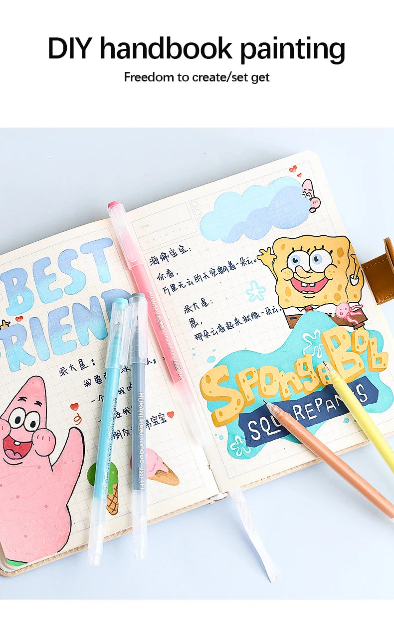 105Color Hand Account Gel Pen Languo Morandi Retro Pen Large-Capacity Color Handbook Pen For Student Painting Graffiti Writting