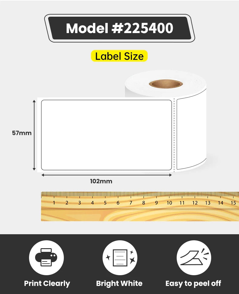Premium quality 2.25" X 4" Custom Self-adhesive Thermal Shipping Labels 57 X 102 mm 350 Color labels per roll