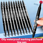 10Pcs/set Double Tip Art Black Blue ink Permanent Paint Marker Pen for Plastic Wood Stone Metal Glass Doodling Marking Graffiti