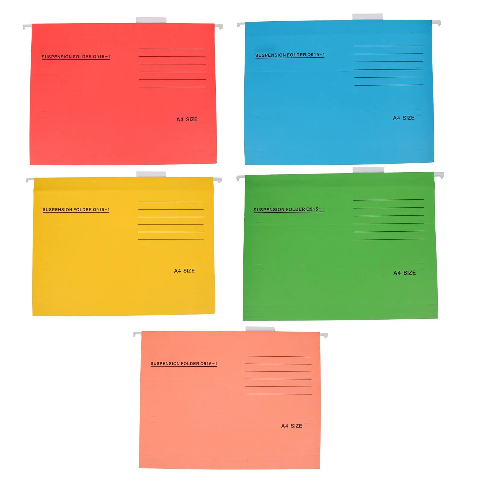 5Pcs Portable Hanging File Folder Legal Size Heavy Duty Receipts Bills Organizer Colorful Multi-Tier Office File Folder Coupon