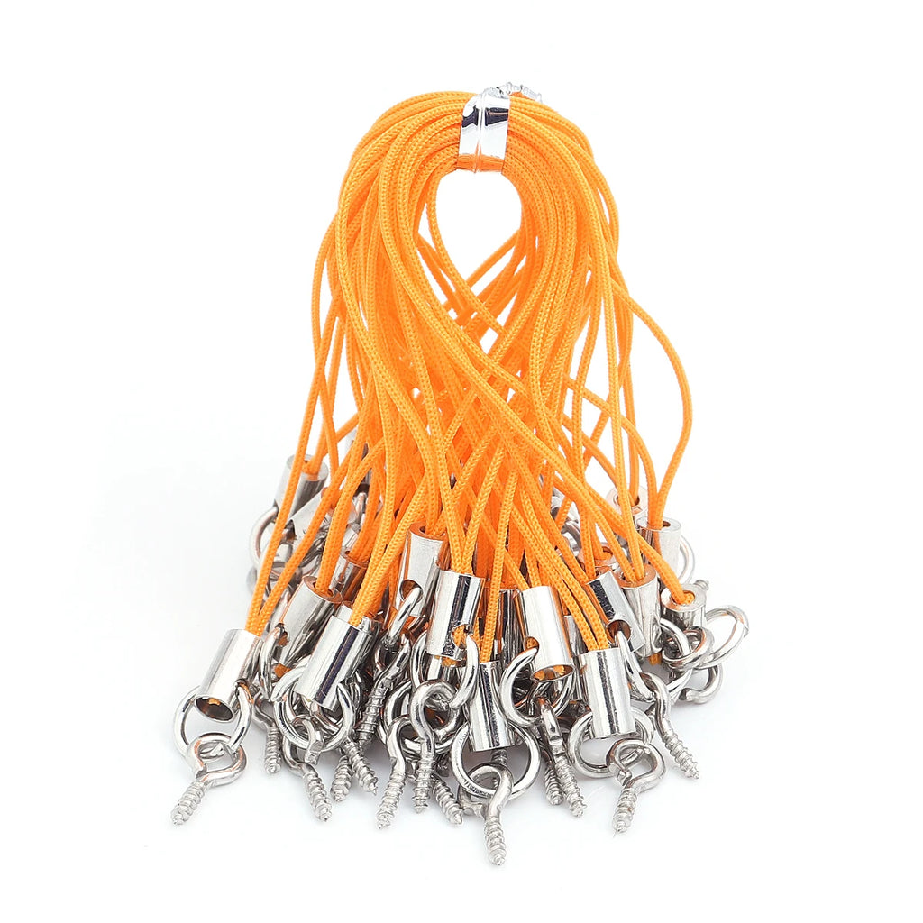 50pcs/lot Hand Wrist Lanyard String Short Grip Lanyard Mobile Phone Strap for USB Flash Drive Keychain ID Badge Holder DIY