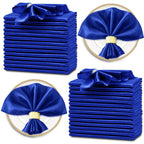 12 Pack Satin Cloth Napkins, 30x30cm Silky Wedding Napkins Cloth, Luxury Dining Table Cloth Napkins for Birthday Holiday Party