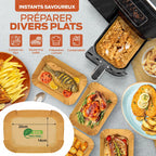 Air Fryer Disposable Liners for Ninja Dual XL foodi AF300 AF400 AF451 Non-stick Parchment Paper Sheets Air Fryer Accessories