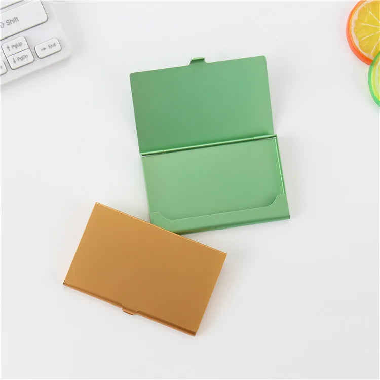 Business Aluminum Alloy Business Card Box, Portable and Portable, Credit Card Box, Colorful Metal Small Business Card Holder