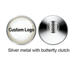 100pcs/lot Shirley custom metal badges lapel pins with epoxy resin domed Printed label pins name badge personalised