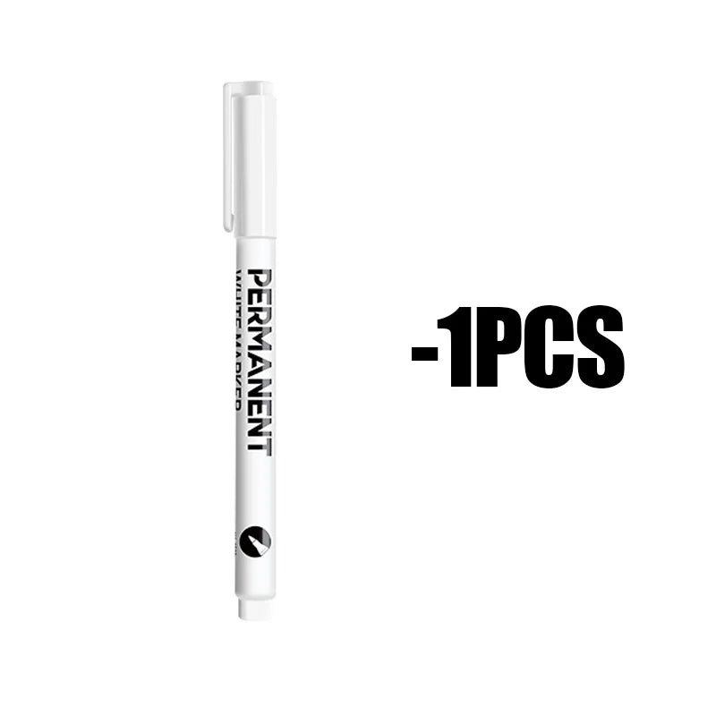1/3/6Pcs White Marker Pens Acrylic Paint Pen for Rock Ceramic Glass Tire Metal Canvas Waterproof Painting White Marker