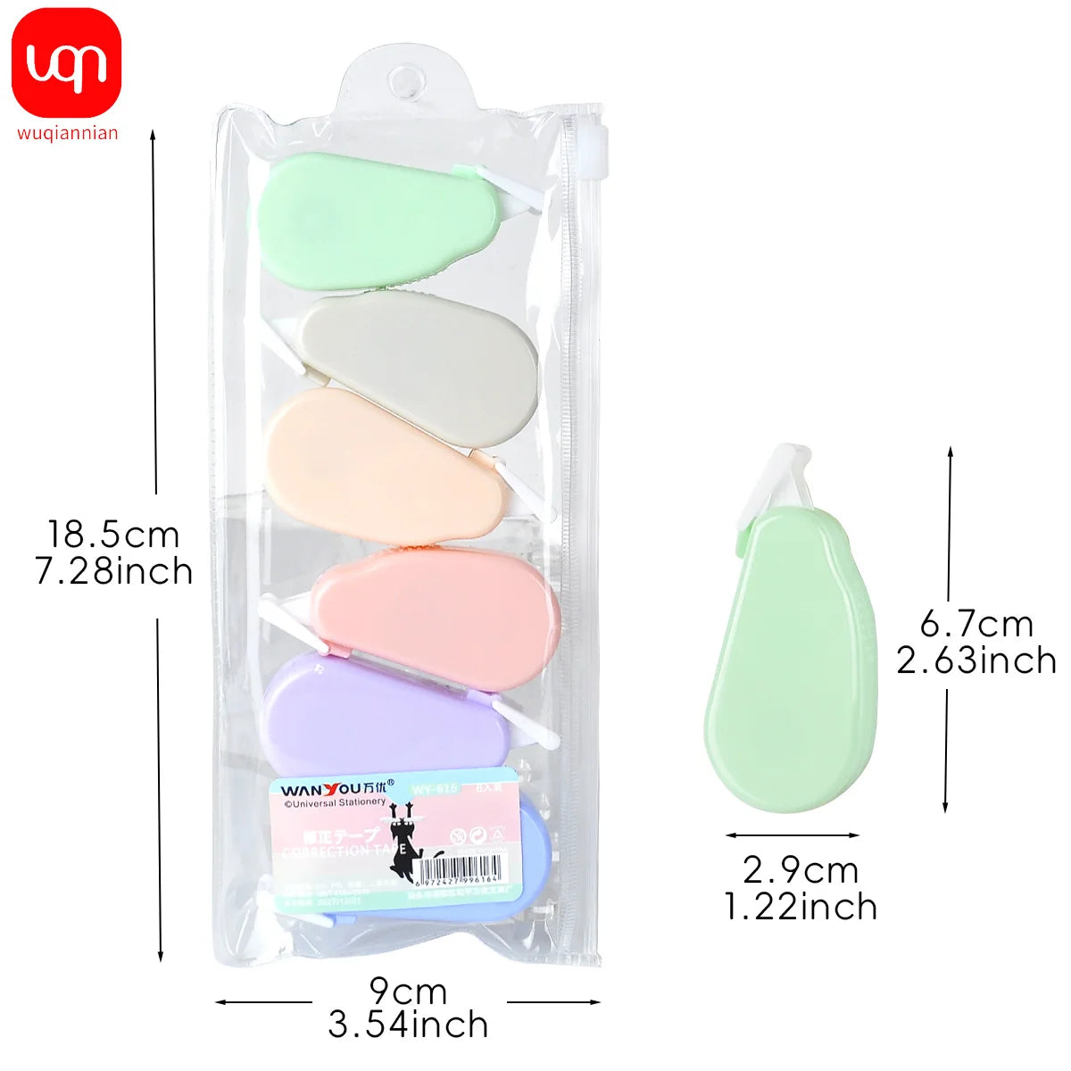WQN-6pcs/Set Simple Portable Calibration With White Calibration Tools School Accessories Office And School Supplies Stationery