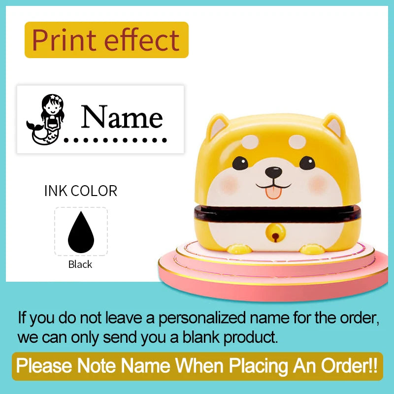 Personalized Children Name Stamp - Engraved Waterproof Seal for Kindergarten, Durable Non-Fading New Student Gift