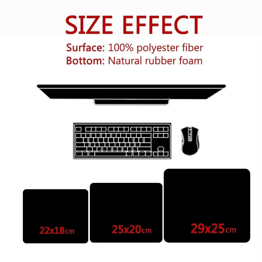 AS-US ROG Game Player Square Mousepad Small Size Home Desk Protector Mat Washable Desktop Mouse Pad Anti-slip Rubber Table Mats