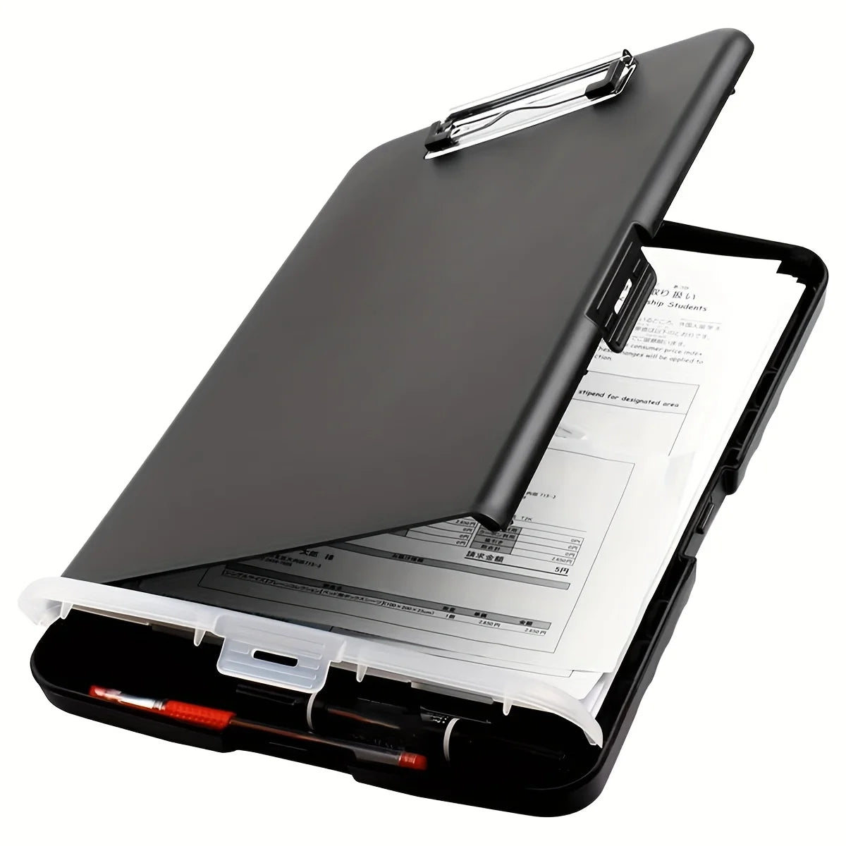 Large A4 Waterproof File Box with Pen Slot Desktop Plastic File Organizer Writing Board Storage
