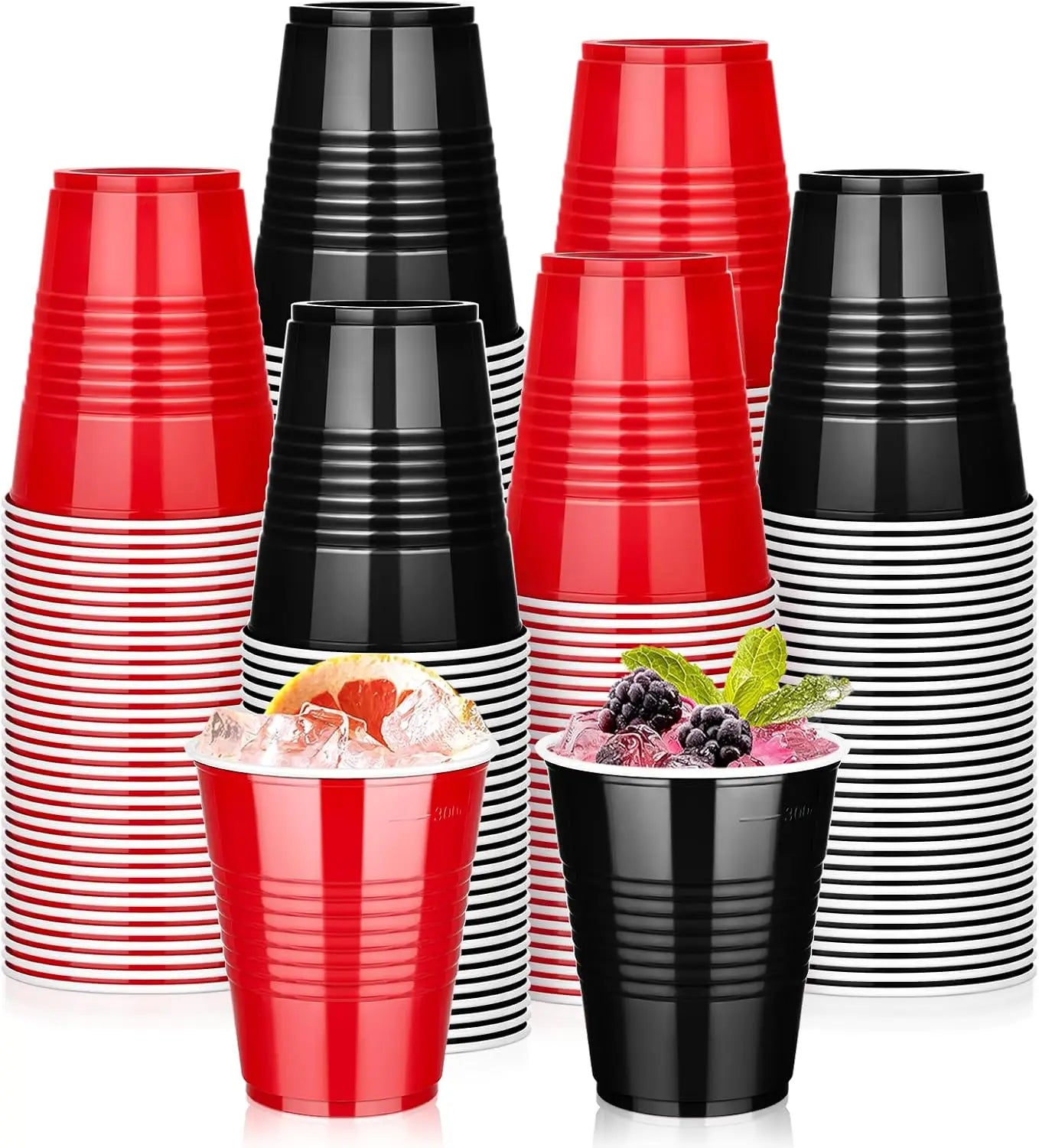 Cup Pong Game Set 22 Pcs 16 Oz Plastic Party Cups with 4 PCS Ping Pong Balls for Christmas New Year Gift  Gratuation Party