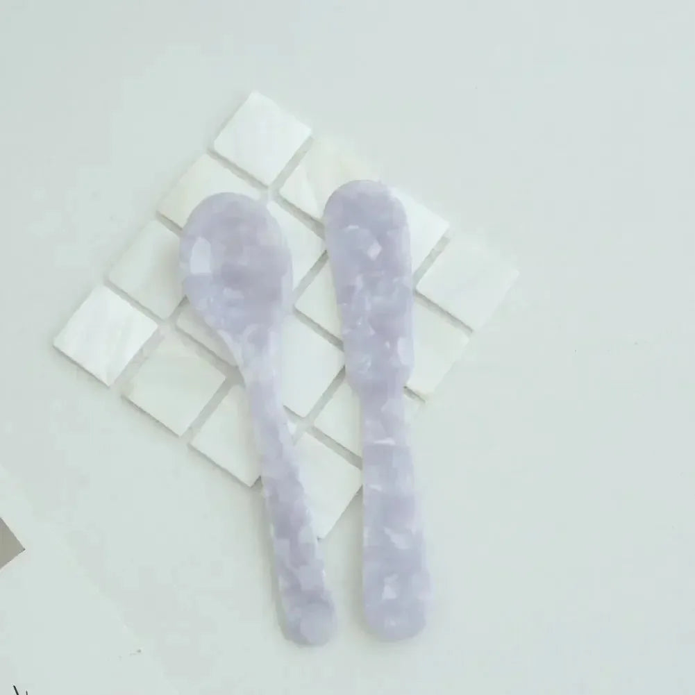 Acrylic Ice Cream Spoon Unbreakable Unique Pattern Tableware Spoon Cake Ice Cream Spoon Butter Cutter