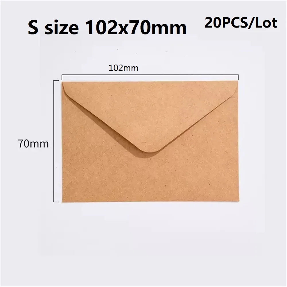 20pcs White Black Kraft Paper Envelopes for Wedding Invitation Greeting Card Black Postcard Photo Packing Paper Gift Envelope