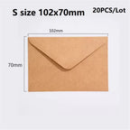 20pcs White Black Kraft Paper Envelopes for Wedding Invitation Greeting Card Black Postcard Photo Packing Paper Gift Envelope