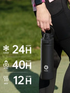 FEIJIAN 710/950ML Stainless Steel Sports Water Bottle with Magnetic Phone Holder Bouncing cover Insulation Cup Magnetic Thermos