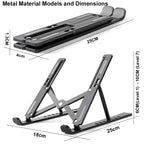 DITONG Fold Laptop Stand For Macbook Adjustable Computer Pc Tablet Stand Notebook Tablelaptop Holder Heat Dissipation